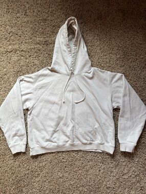 Good American White Hooded Sweatshirt size 5